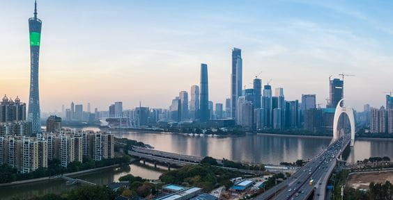 panoramic view of the Chinese city